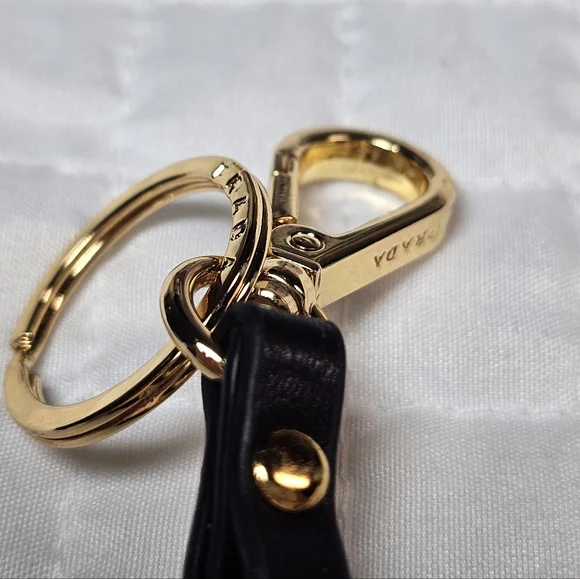 Prada Black Heart Keychain New Stamped Still Wrapped
